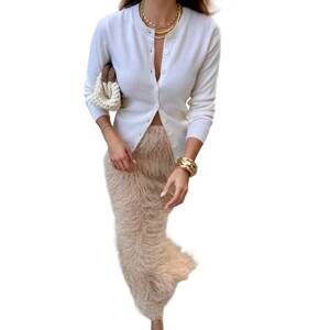 NEW PARENTEZI furry skirt in tan